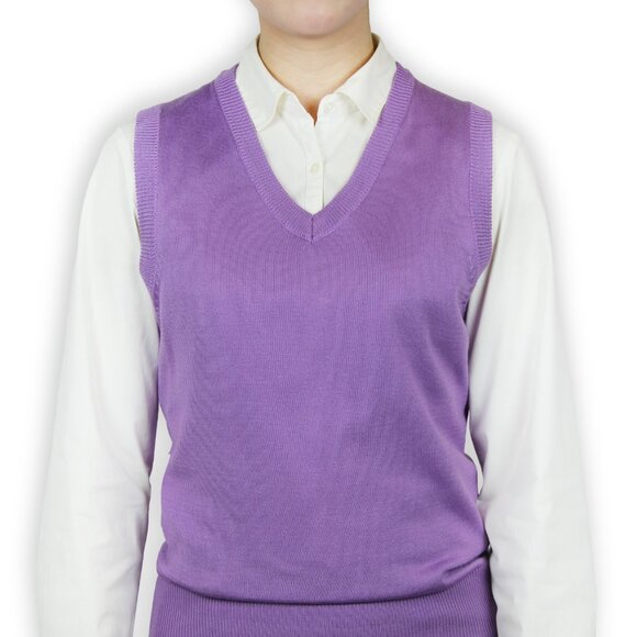 Womens Solid Sweater Vest - Picture 3 of 7